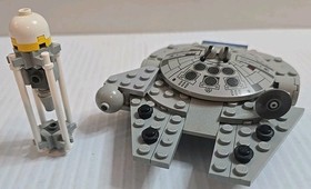 100% COMPLETE 2003 Vintage Lego Star Wars Set 4488 Millennium Falcon Mini 1/4