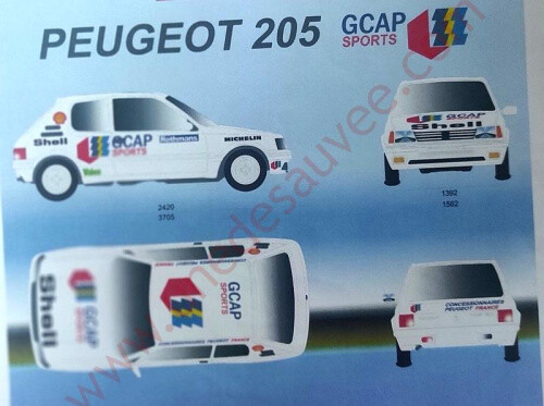 Autocollants Peugeot 205 Groupe A : sublimez votre mythique Youngtimer lors des rassemblements
