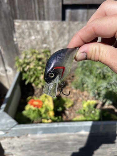 Billete cuadrado pintado personalizado estilo manivela S Crankbait neón fantasma - Imagen 2 de 4