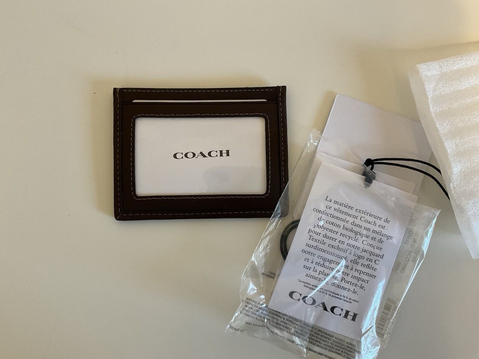 Coach Slim ID Card Case In Signature Jacquard eBay