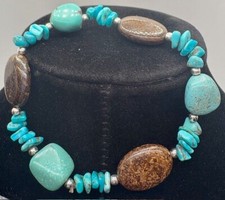 Bracelet Turquoise Color With Stones and Beads