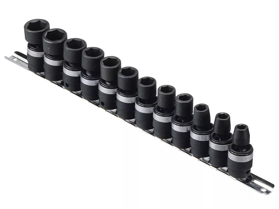 Genius 3 8in Drive 12 Piece Metric 8 19mm Impact Swivel Socket