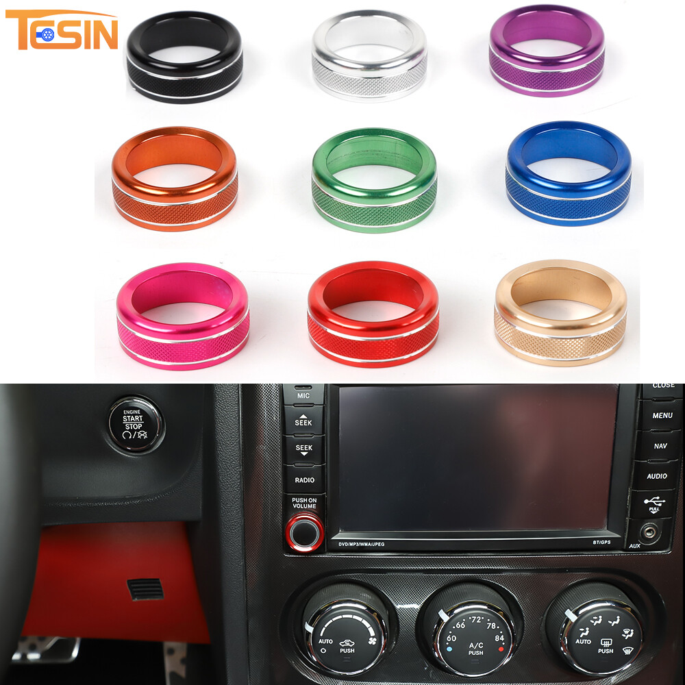 Interior GPS Navigation Knob Trim Ring for Dodge Challenger 2009-14 Accessories