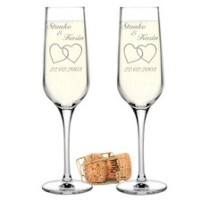 2er-Set Sektgläser mit Gravur - Gläser Geschenk zur Hochzeit und Verlobung