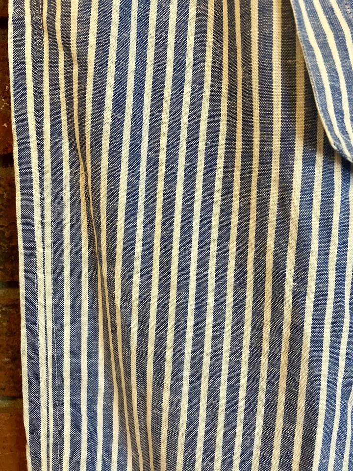 Pantalones Jolt Mezcla de Lino Rayas Náutico Pierna Ancha Corbata Cintura Talla M Foto 4 de 4