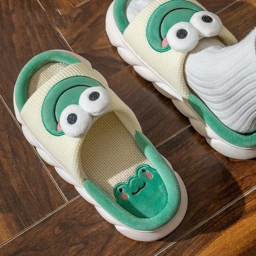 Women's Slippers Cute Cartoon Soft Slides Home Beach Slipper Thick Shoes Sandals - 第 1/17 張圖片