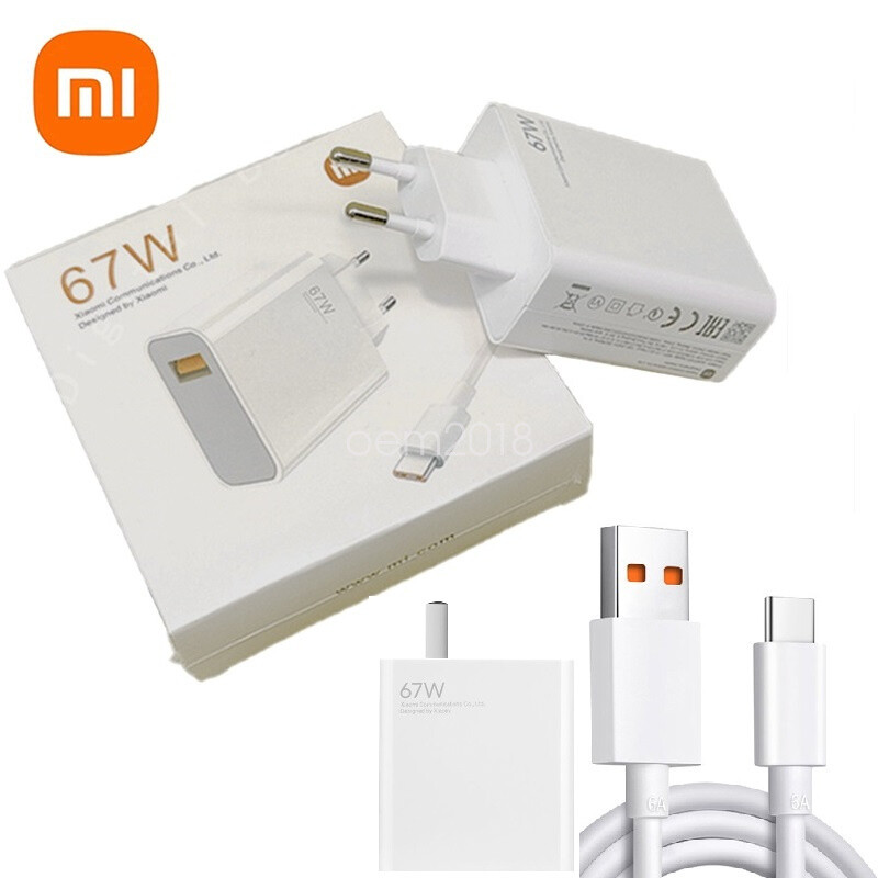 Xiaomi 67W Quick Wall Charger Adapter USB-C Cable Redmi Note 10/11