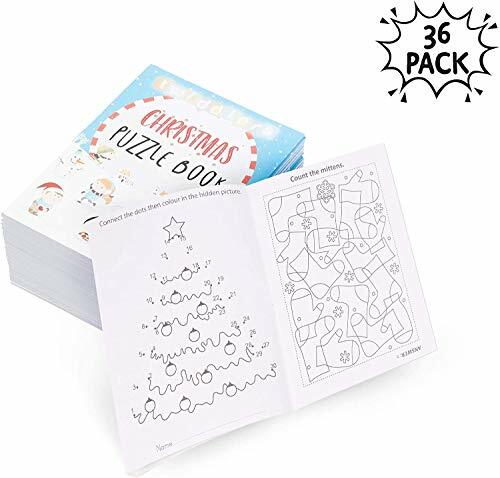 36 Mini libri puzzle natalizi - Ottimi per la calza di Natale, regalini e (E3x)