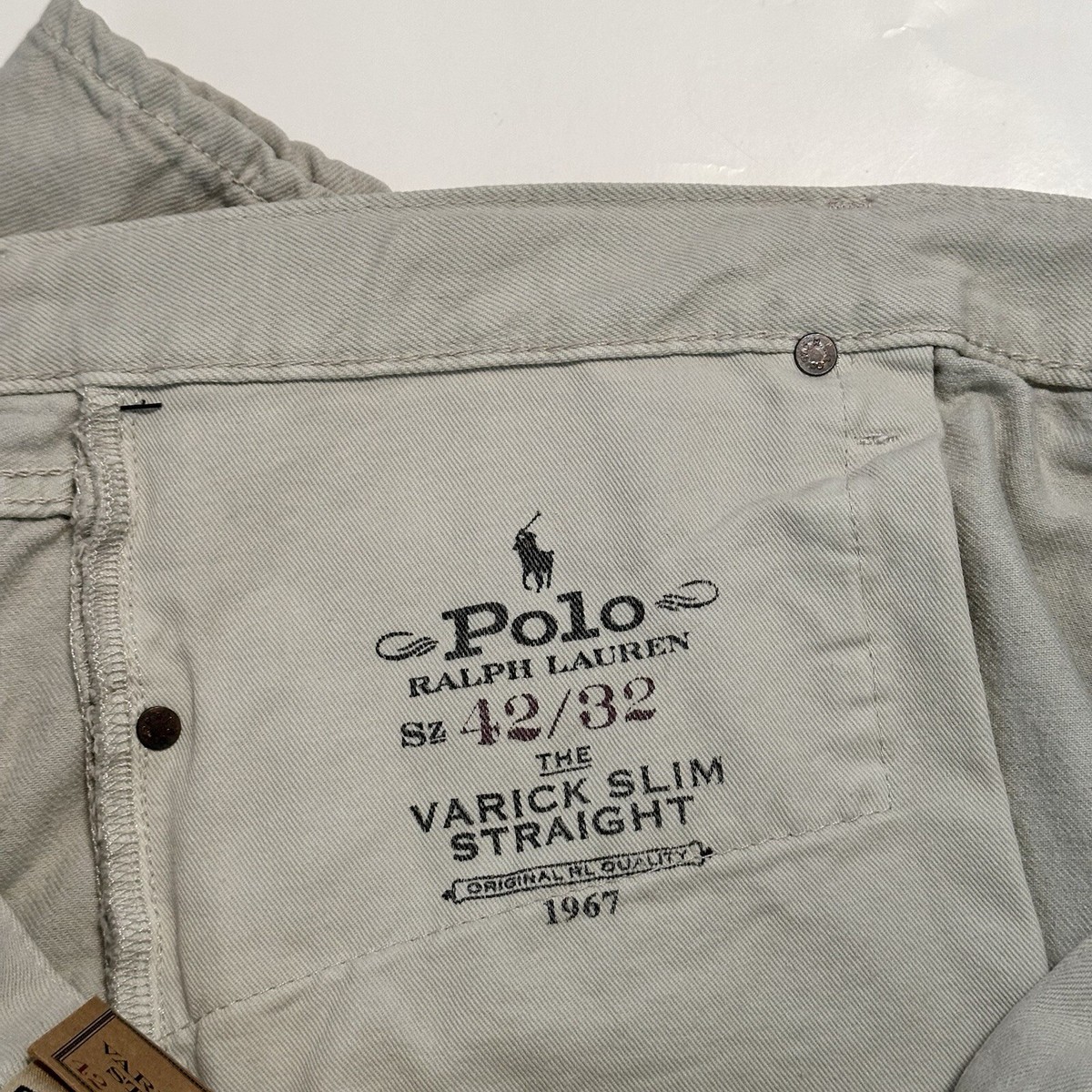 Polo Ralph Lauren Jeans Mens 42x32 Varick Slim Fit Straight Polo Ralph Lauren Jeans Mens 42x32 Varick Slim Fit Straight