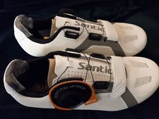 Santic Unisex Indoor Cycling Shoes  Size 4.5 Euro 37 White