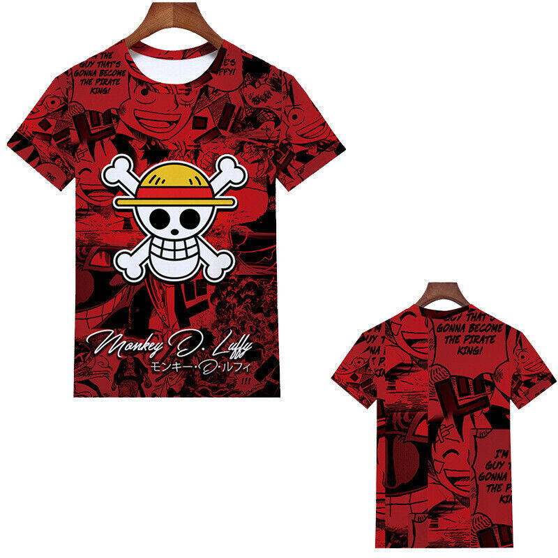 One Piece T-Shirt Allover Print Luffy New World - Shirts buy now in the  shop Close Up GmbH