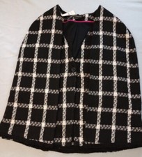 Christian Siriano Drape Coat / Vest Set Women's Size 10/12 Black Tweed Cape $268