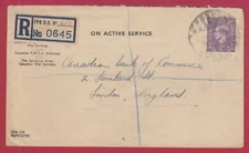 RCAF  - 128 AIRFIELD HQ, DUNSFOLD REGISTERED FPO 653 B & T # M15- 221 # 66