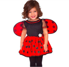 Little Ladybug Halloween Costume Baby 6-12 months Infant Red Black