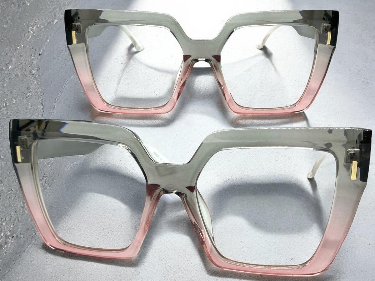 Oversized Vintage Retro Nerd Clear Lens EYE GLASSES Big 