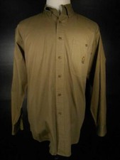 Beautiful Men's Large Ralph Lauren Chaps Brown Long Sleeve Button-Down Shirt