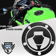 PERFORATED BLACK GAS TANK FUEL CAP COVER PROTECT GUARD 07-18 NINJA ZX-6R/10R/14R