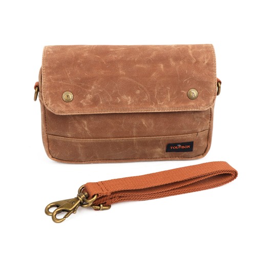 Tourbon Waxed Canvas Bike Handlebar/Saddle Case Bicycle Frame Pouch Key Bag BR - Picture 22 of 23