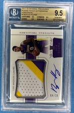 2017-18 NATIONAL TREASURES KYLE KUZMA RPA HORIZONTAL #126 BGS 9.5 , AU 10 #2/49