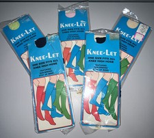 Vtg Lot/5 Knee-Let Woolworth Wolco Knee Hi  s Nylon Stockings 8.5-11 Colors NOS
