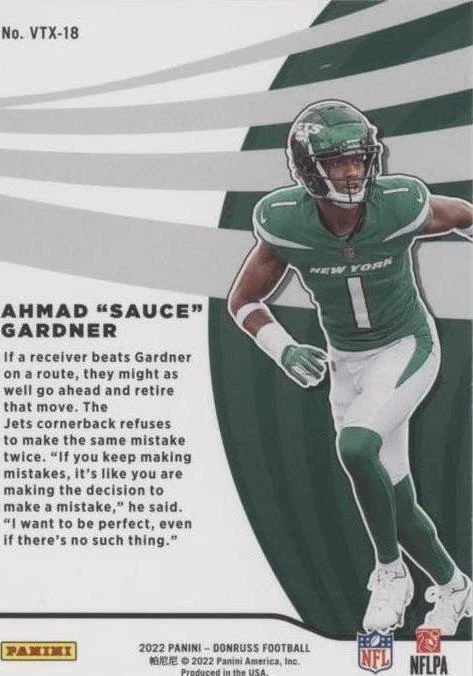 2022 Panini Donruss Ahmad Gardner #VTX-18