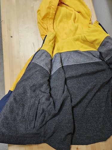 Carter's Hooded Fleece Lined Jacket SZ Boy Youth M 5 6 XS yellow navy stripesS - Picture 4 of 10