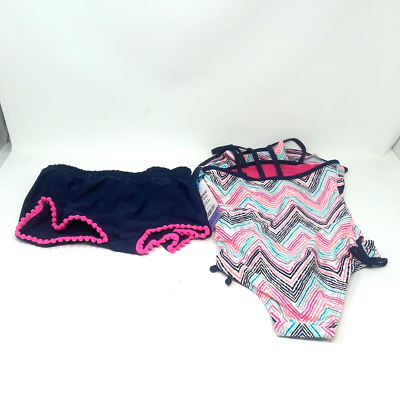 Limited Too One Piece with Shorts Swim Set Girl Swimwear Size XS