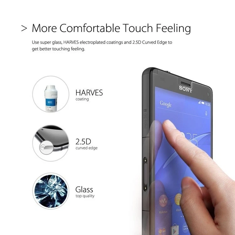 Tempered Glass Screen Protector Film Protection For Sony Xperia 1 V 10 V 1 IV 5 - Image 3 of 4