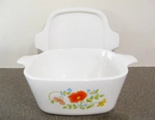 2-pc CORNINGWARE Corelle Pyroceram WILDFLOWER Petite Pan P43 DISH & COVER