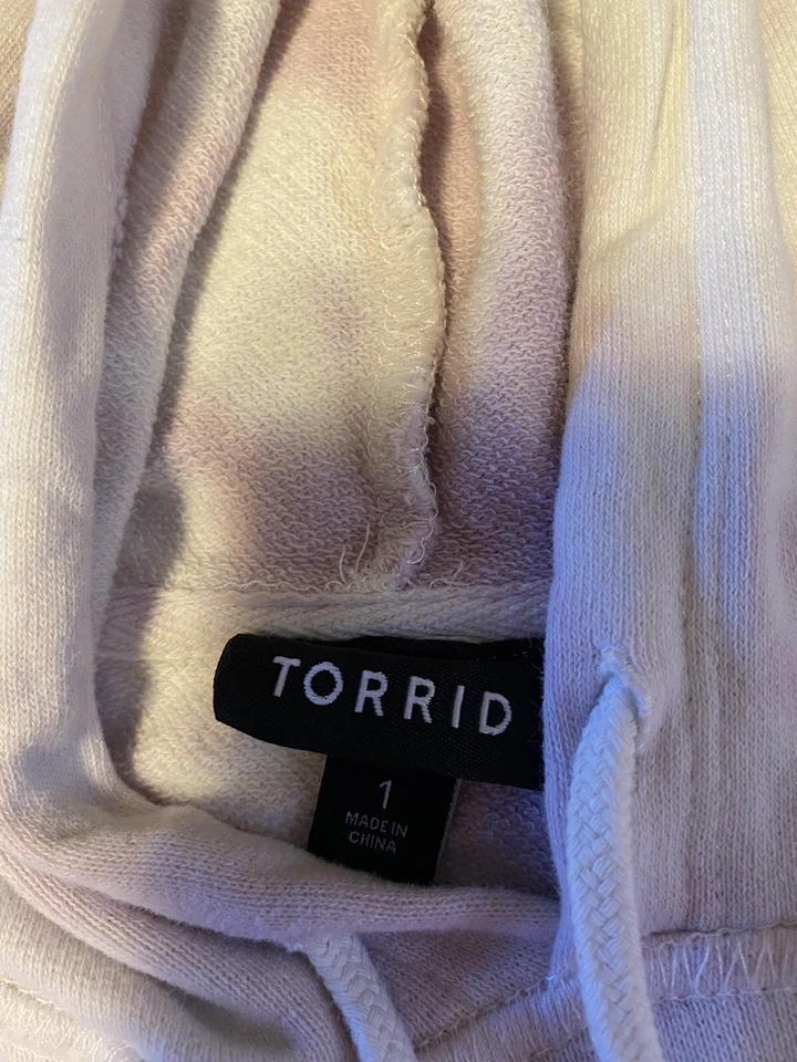 Sudadera con Capucha Torrid Para Mujer Talla 1 Tie Dye Ligera Algodón Manga Larga Camisa con Capucha Foto 4 de 4