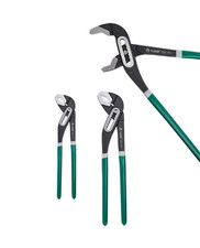 3PC Slim Jaw Waterpump Pliers Pump Grips Pipe Wrench Set 8 10 12" Plumbers Tool