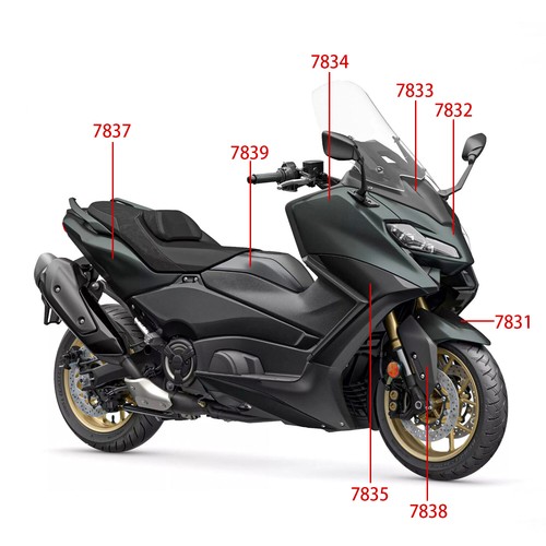 Carbon Passenger Side Fairing Bodywork Panel Cover For 22-24 Yamaha T MAX 560 XP - Picture 2 of 15