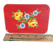 vintage childrens metal tea set tray -good used - 1950's/60's