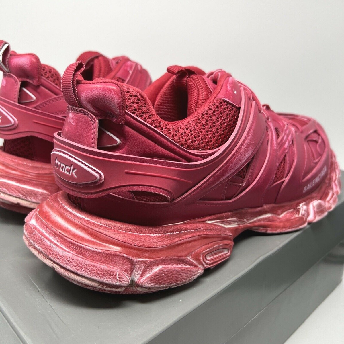 Size 13 - Balenciaga Track Sneaker Faded Burgundy for sale