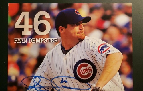 Ryan Dempster Signed Photo Card Chicago Cubs Autograph Auto - Picture 4 of 6