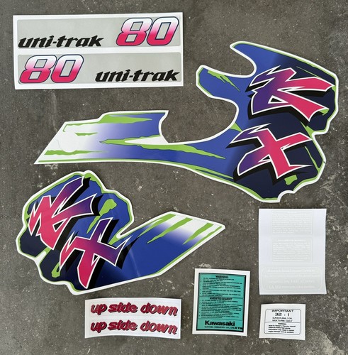 kawasaki 1992 KX80 (BIG WHEEL) Full Decal Set / Sticker / Backgrounds - Picture 2 of 13