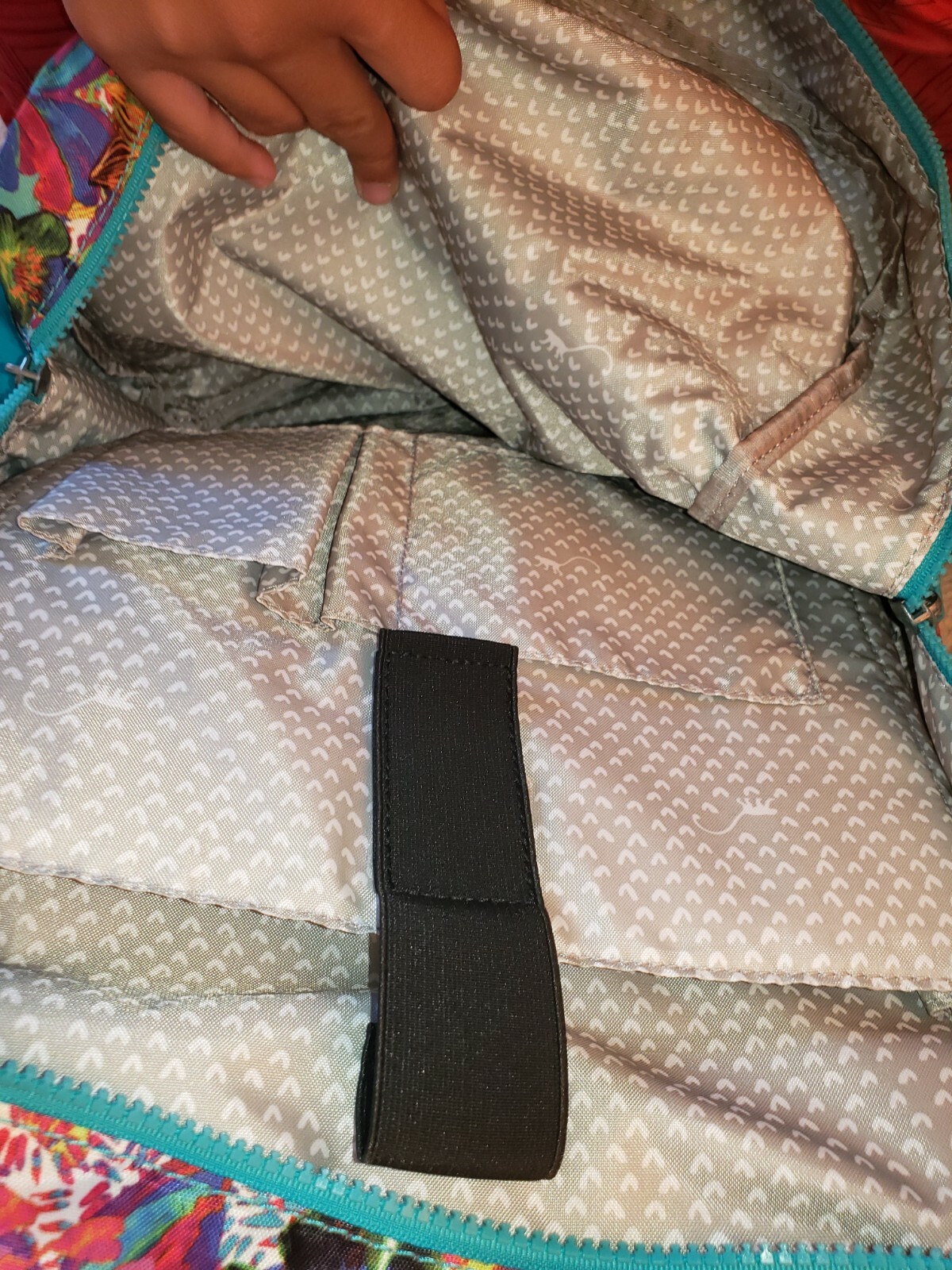 Kipling Bacpack with Blue Monkey Medium-sized Cya… - image 5