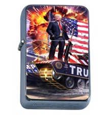 President Donald Trump 2024 L6 Windproof Refillable Flip Top Oil Lighter