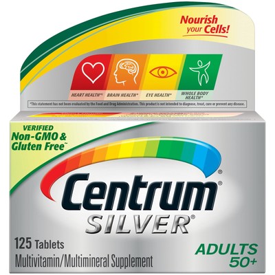 Centrum Silver Multivitamin Multimineral Supplement Age 50+ 125 Count 3 Pack