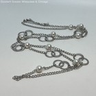 Lia Sophia Silver Tone Faux Pearls Long Chain Statement Necklace 56.8g — photo 1