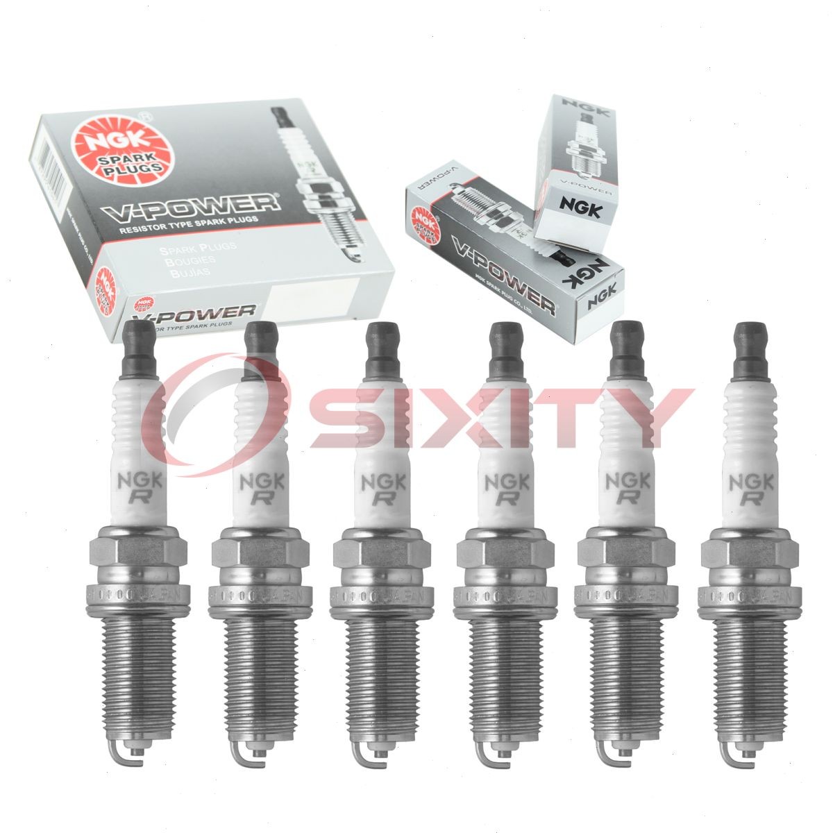 6 pcs NGK V-Power Spark Plugs for 2003-2006 Nissan 350Z 3.5L V6 3.5L - xi