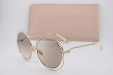 NEW CHLOE CH0045S 005 GOLD BEIGE HORN AUTHENTIC SUNGLASSES 58-18