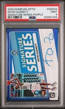 2020-21 PANINI DONRUSS OPTIC SIGNATURE SERIES PURPLE #SSKGA KEVIN GARNETT PSA 9