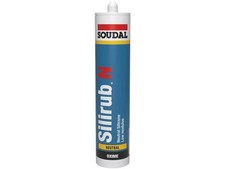 Soudal - Silirub N Black 300ml Low Modulus Silicone Sealant