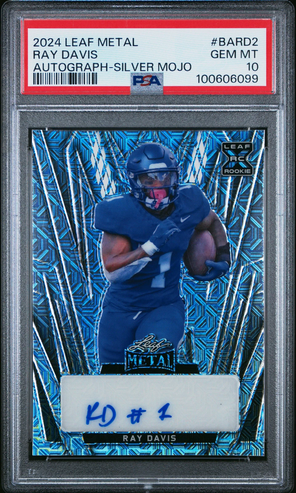 Ray Davis Leaf Metal Autographs #BARD2 Silver Mojo