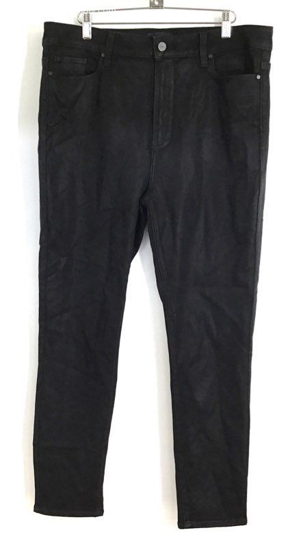 Paige Women's Margot Ankle High Rise Skinny Jeans Black Stretch Size 33