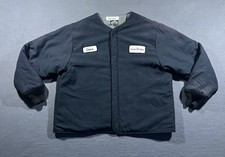 Bulwark FR Jacket Mens 3XL Blue Flame Resistant Button Snap Quilt Lined USA READ