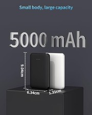Power Bank Anker 5000 MAh Ultracompatto Tascabile Nero, Caricabatterie Portatile Micro-USB