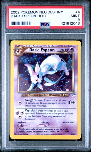 Dark Espeon (Unlimited) graded PSA 9 for sale on eBay