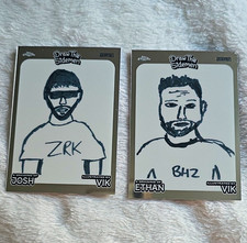 Topps Chrome Sidemen Draw The Sidemen Sketch-Card Lot DS14 DS16 2023